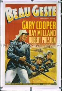 BEAU GESTE ('39) style A 1sh '39