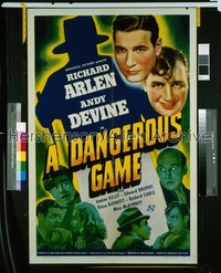 DANGEROUS GAME ('41) 1sh '40