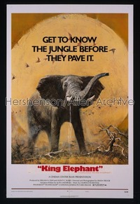 AFRICAN ELEPHANT style A 1sh '71 w/ alternate title snipe