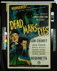 DEAD MAN'S EYES 1sh '44