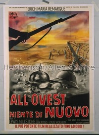 ALL QUIET ON THE WESTERN FRONT Italian 2p R60s Lewis Milestone WWI classic, different art!