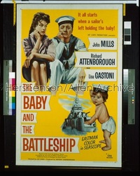 BABY & THE BATTLESHIP 1sh '56