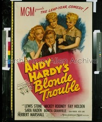 ANDY HARDY'S BLONDE TROUBLE 1sh '44