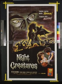 NIGHT CREATURES 1sh '62