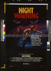 BUTCHER, BAKER, NIGHTMARE MAKER 1sh '82 William Asher, creepy horror art, Night Warning!