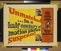 WITNESS FOR THE PROSECUTION style B 1/2sh '58