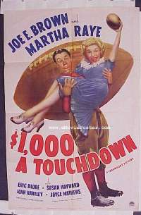 $1,000 A TOUCHDOWN style A 1sheet