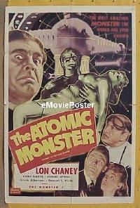 #044 ATOMIC MONSTER 1sh R53 Chaney, Jr. 