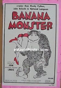 #258 BANANA MONSTER 1sh R79 horror comedy! 