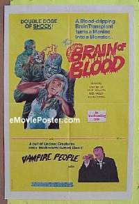 #220 BRAIN OF BLOOD AND VAMPIRE PEOPLE 1sh 