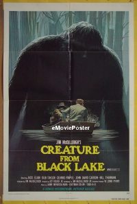 f361 CREATURE FROM BLACK LAKE one-sheet movie poster '76 monster horror!