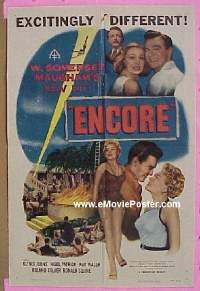 #513 ENCORE 1sh '52 Glynis Johns, circus 