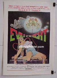 #038 EVILS OF THE NIGHT linen 1sh '85 Brand 