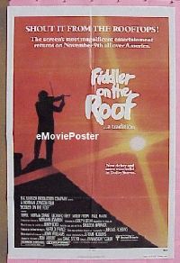 #269 FIDDLER ON THE ROOF advance 1sh R79 