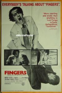 #205 FINGERS 1sh '78 Keitel, Toback 