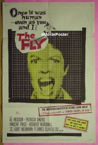 f444 FLY one-sheet movie poster '86 David Cronenberg, Jeff Goldblum