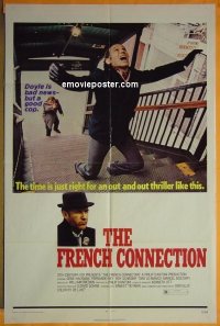 r641 FRENCH CONNECTION one-sheet movie poster '71 Gene Hackman