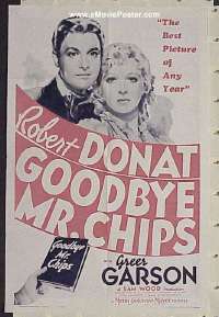 GOODBYE MR. CHIPS ('39) R62 1sheet