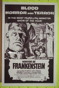 #359 HORROR OF FRANKENSTEIN military 1sh Hammer 