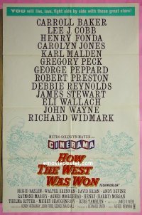 P872 HOW THE WEST WAS WON one-sheet movie poster '62 Gregory Peck
