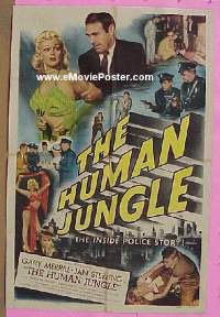 #294 HUMAN JUNGLE 1sh '54 Merrill, Sterling 