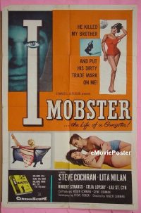P880 I MOBSTER one-sheet movie poster '58 Roger Corman, Cochran