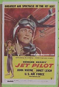 P933 JET PILOT int'l style one-sheet movie poster '57 John Wayne