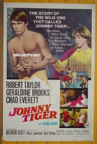 P942 JOHNNY TIGER one-sheet movie poster '66 Robert Taylor