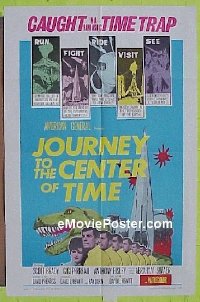P946 JOURNEY TO THE CENTER OF TIME one-sheet movie poster '67 Scott Brady