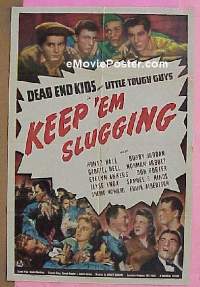 #132 KEEP 'EM SLUGGING 1sh '43 Dead End Kids 