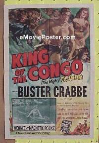 #283 KING OF THE CONGO 1sh '52 Crabbe, Ch#9 