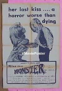 #452 KISS ME MONSTER 1sh R75 Jesus Franco 