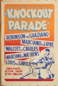 #439 KNOCKOUT PARADE 1sh '40s Joe Louis 