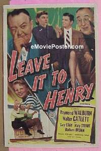 #142 LEAVE IT TO HENRY 1sh '49 Walburn 