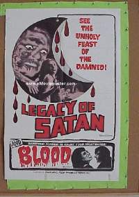 LEGACY OF SATAN/BLOOD ('74) 1sheet