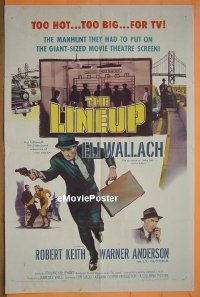 Q046 LINEUP one-sheet movie poster '58 Don Siegel, Eli Wallach