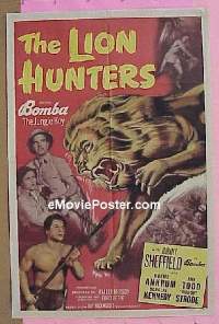 #144 LION HUNTERS 1sh '51 Bomba 