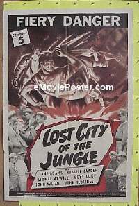 #295 LOST CITY OF THE JUNGLE 1sh '46 Adams 