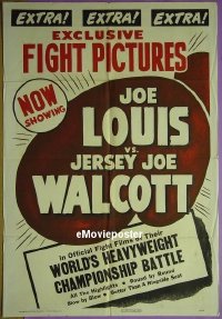 JOE LOUIS VS JERSEY JOE WALCOTT 1sheet