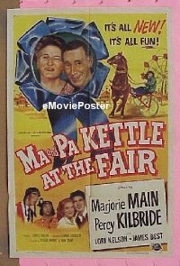 #340 MA & PA KETTLE AT THE FAIR 1sh '52 Main 