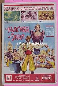 #157 MAGIC VOYAGE OF SINBAD 1sh '62 Stolar 