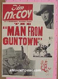 #294 MAN FROM GUNTOWN 1sh R40s Tim McCoy 