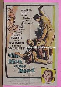 #357 MAN IN THE ROAD 1sh '57 Cusack 