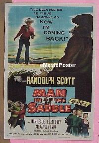 #358 MAN IN THE SADDLE 1sh '51 Randolph Scott 