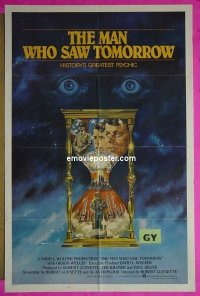 Q117 MAN WHO SAW TOMORROW one-sheet movie poster '81 Orson Welles