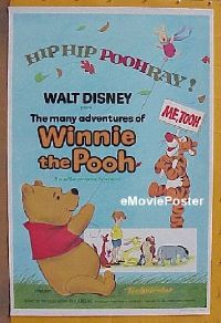 MANY ADVENTURES OF WINNIE THE POOH R77 1sheet