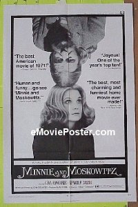 #328 MINNIE & MOSKOWITZ 1sh '71 Cassavetes 