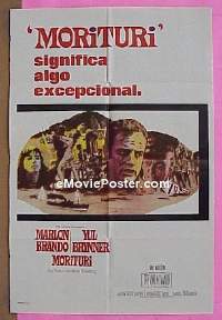#175 MORITURI Spanish poster '65 Brando 