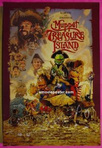 Q202 MUPPET TREASURE ISLAND DS one-sheet movie poster '96 Jim Henson