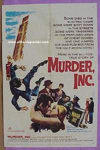 Q203 MURDER INC one-sheet movie poster '60 Whitman, Britt, Falk